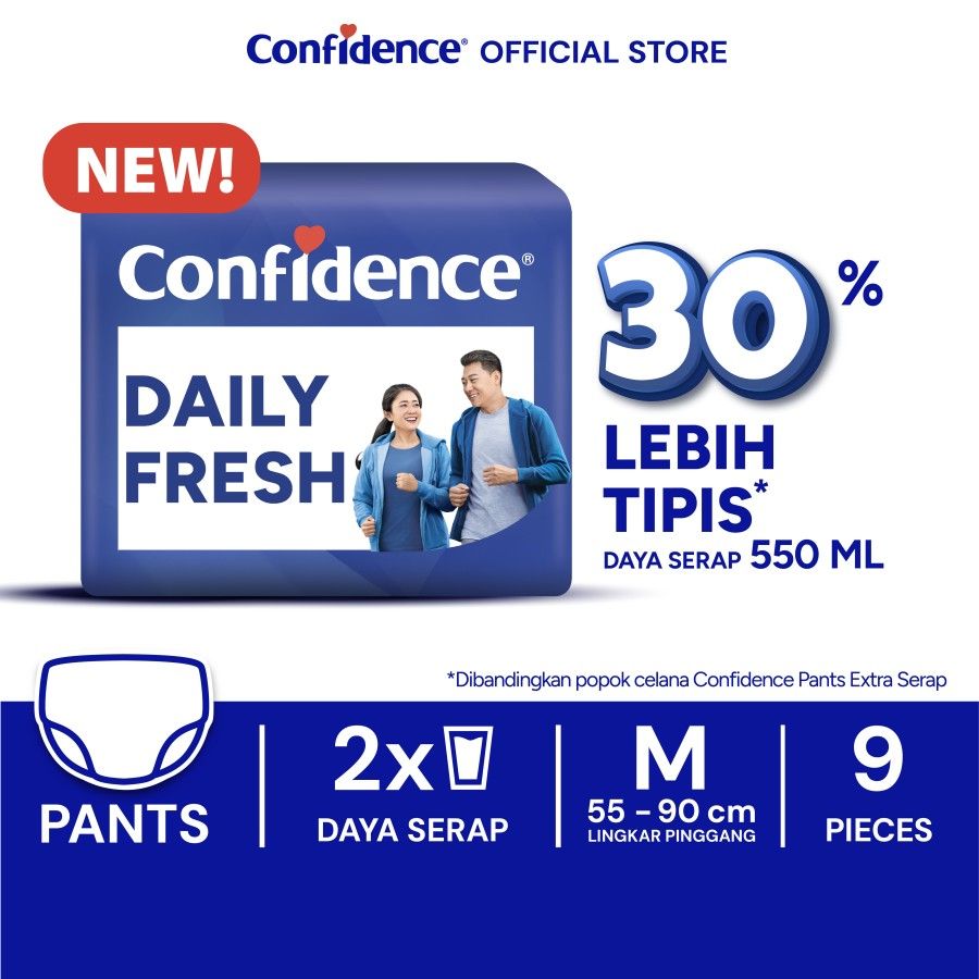 Confidence Popok Dewasa Celana Daily Fresh M 9s [SEGARI ONLY] - 5