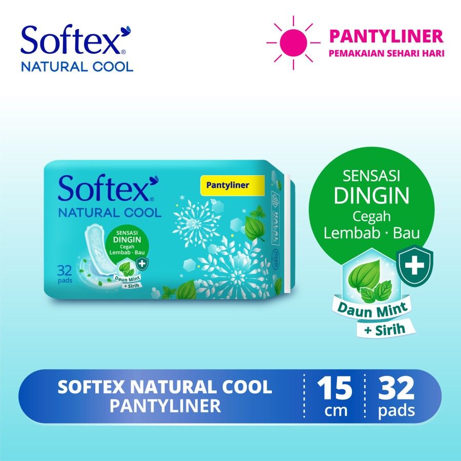 Pantyliner Softex Natural Cool+ Super Slim 32 pads [SEGARI ONLY] - 1