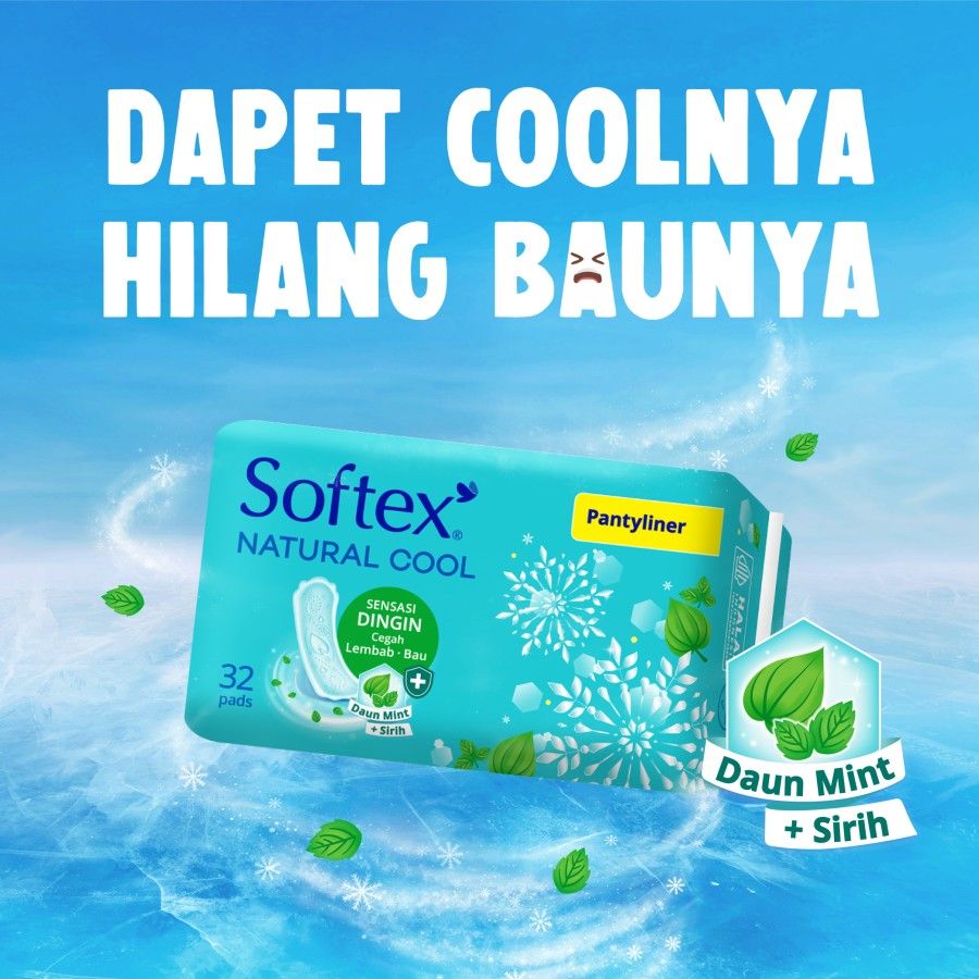 Pantyliner Softex Natural Cool+ Super Slim 32 pads [SEGARI ONLY] - 5