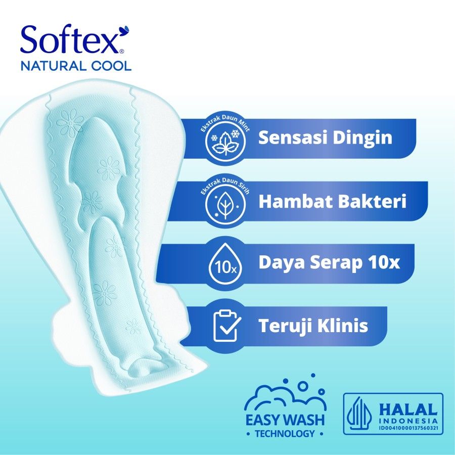 Softex Natural Cool+ Super Slim 36cm 8 pads [SEGARI ONLY] - 3