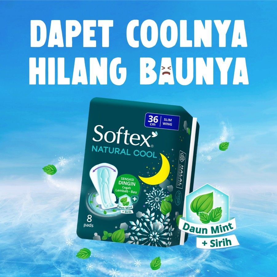 Softex Natural Cool+ Super Slim 36cm 8 pads [SEGARI ONLY] - 5