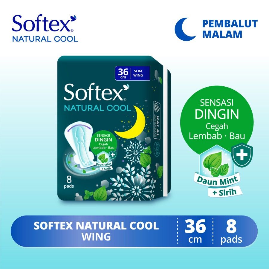 Softex Natural Cool+ Super Slim 36cm 8 pads [SEGARI ONLY] - 1