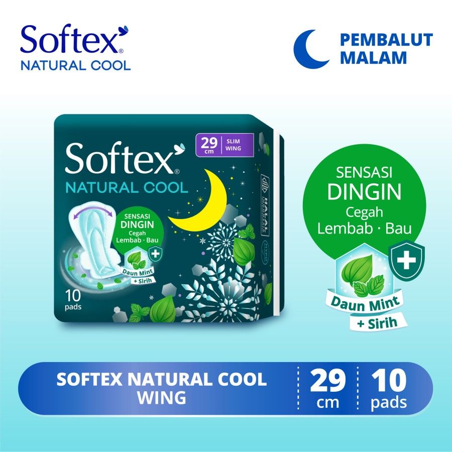 Softex Natural Cool+ Super Slim 29cm 10 pads [SEGARI ONLY] - 1
