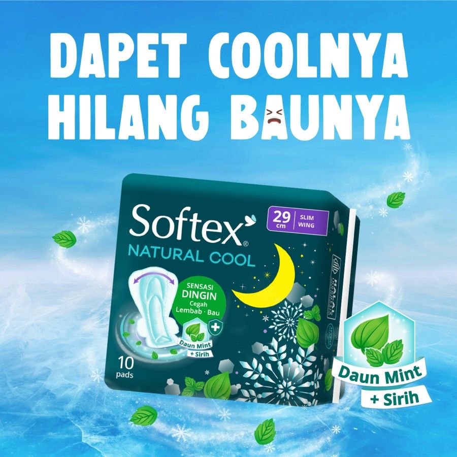 Softex Natural Cool+ Super Slim 29cm 10 pads [SEGARI ONLY] - 5