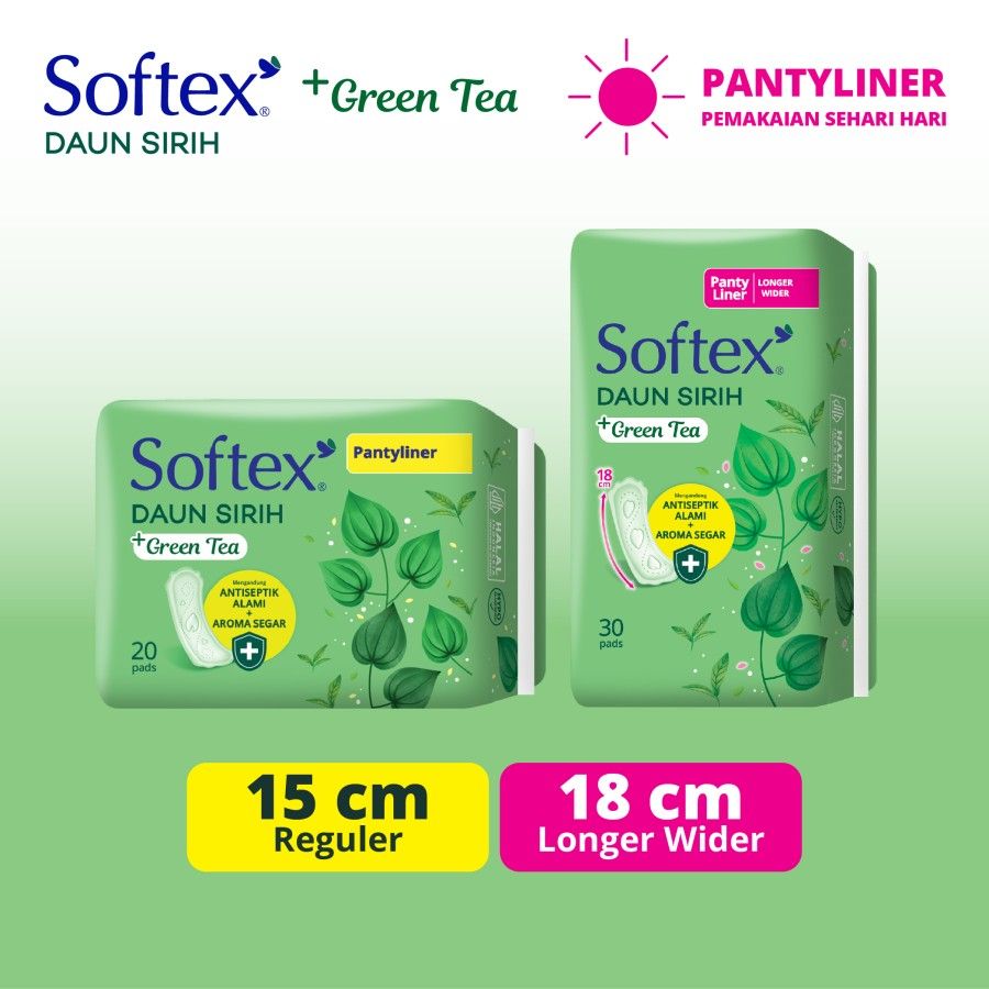 Softex Daun Sirih Green Tea PLiner L&W 24x30s [SEGARI ONLY] - 4