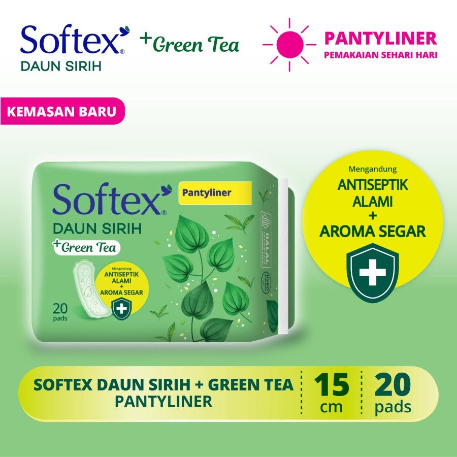 Softex Daun Sirih Green Tea PLiner 60x20s [SEGARI ONLY] - 1