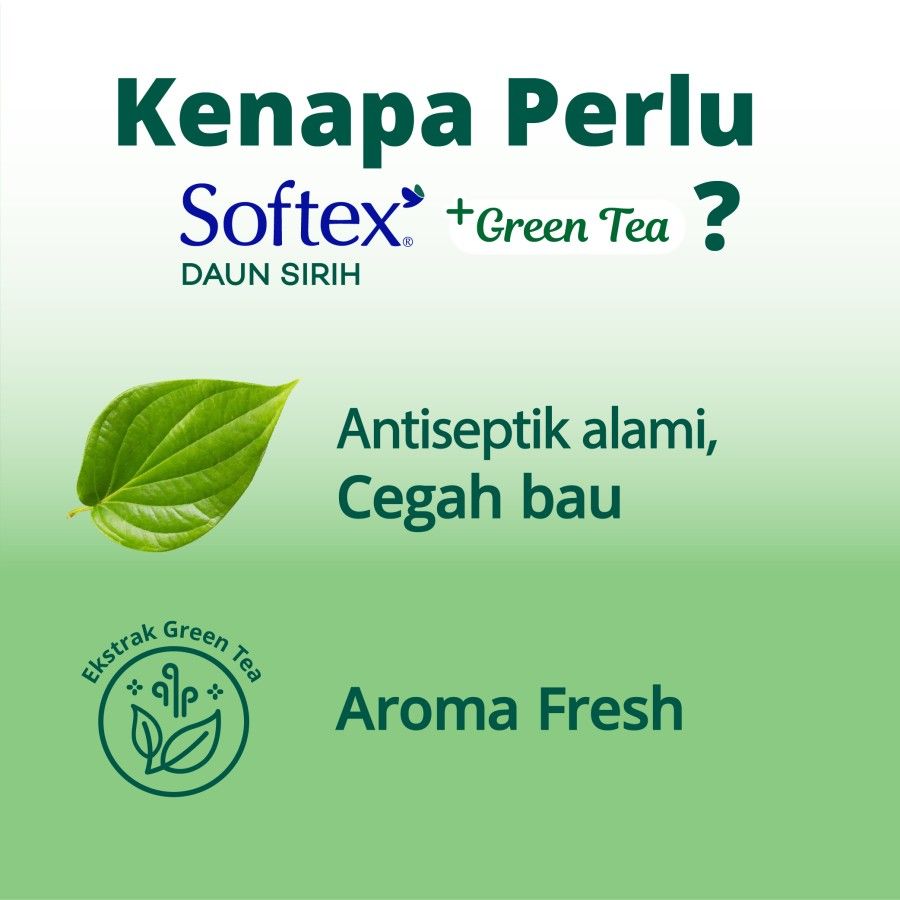 Softex Daun Sirih Green Tea PLiner 60x20s [SEGARI ONLY] - 2