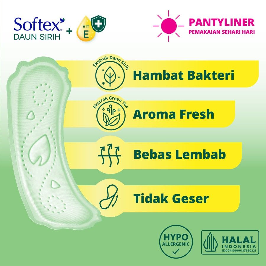Softex Daun Sirih Green Tea PLiner 60x20s [SEGARI ONLY] - 3