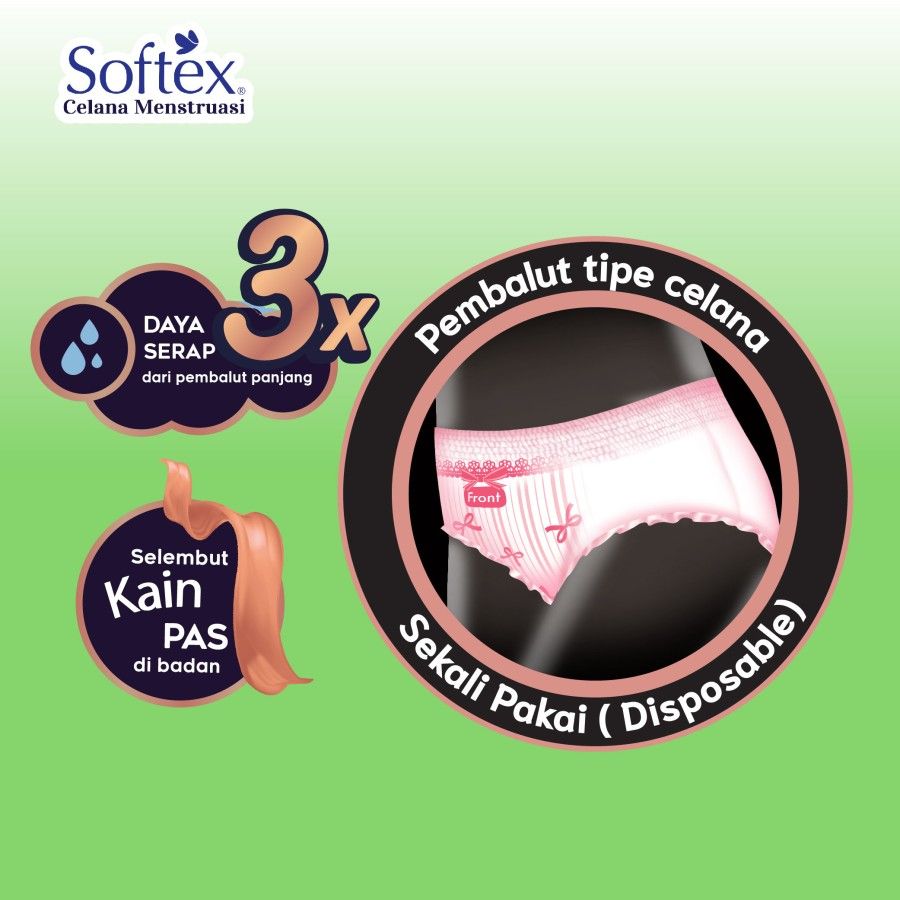 Softex Celana Menstruasi Daun Sirih 2s [SEGARI ONLY] - 2