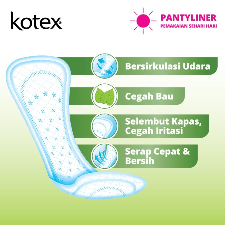 Kotex Liners Longer & Wider Daun Sirih 32s [SEGARI ONLY] - 3