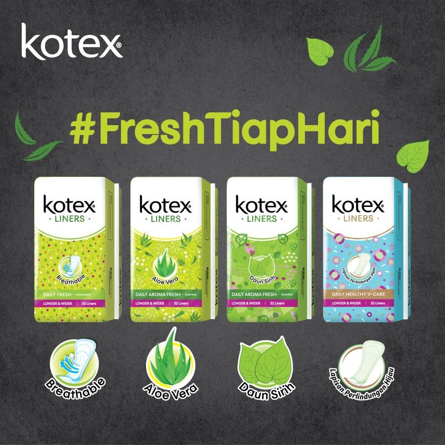 Kotex Liners Longer & Wider Daun Sirih 32s [SEGARI ONLY] - 4