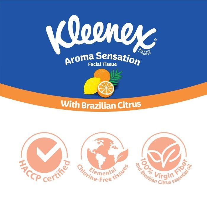 Kleenex Facial Tissue Brazilian Citrus Sensation 3 Ply 90s [48 Pack] [SEGARI ONLY] - 2