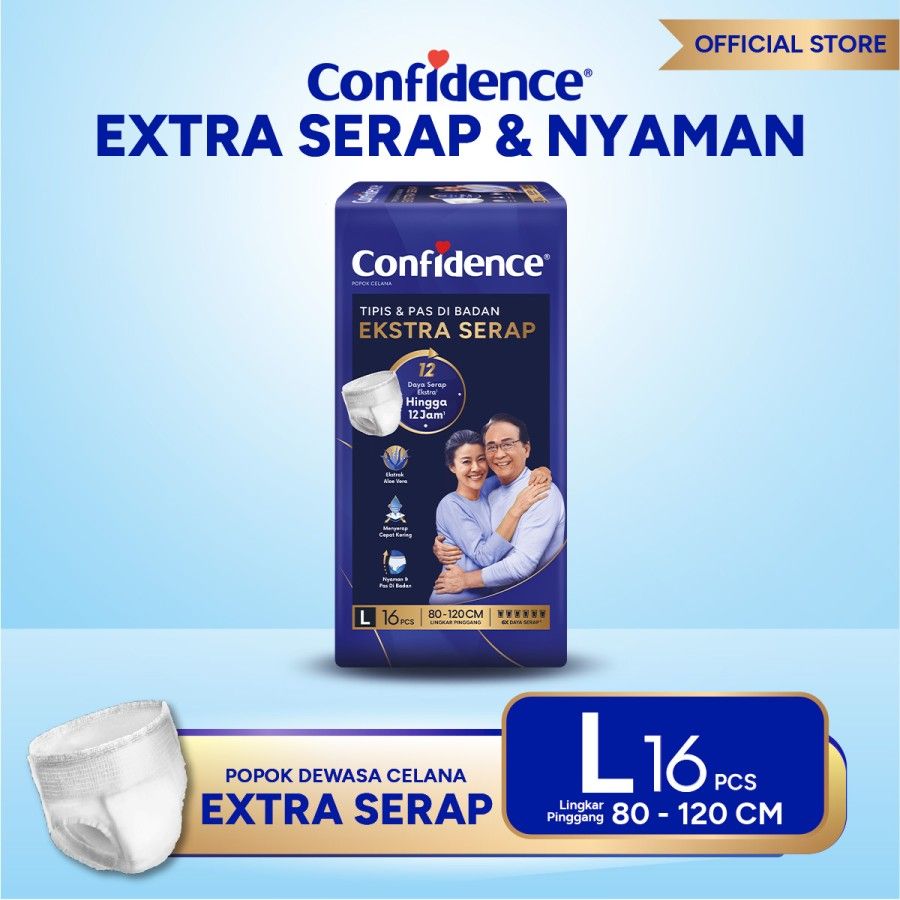 Confidence Popok Celana Dewasa Extra Serap L16 [SEGARI ONLY] - 1