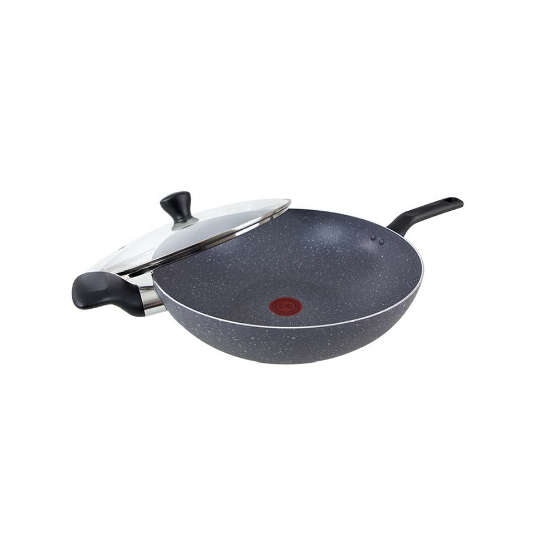 Tefal Wajan Kuali Penggorengan Anti Lengket Natura Wokpan 32cm + Tutup - 2