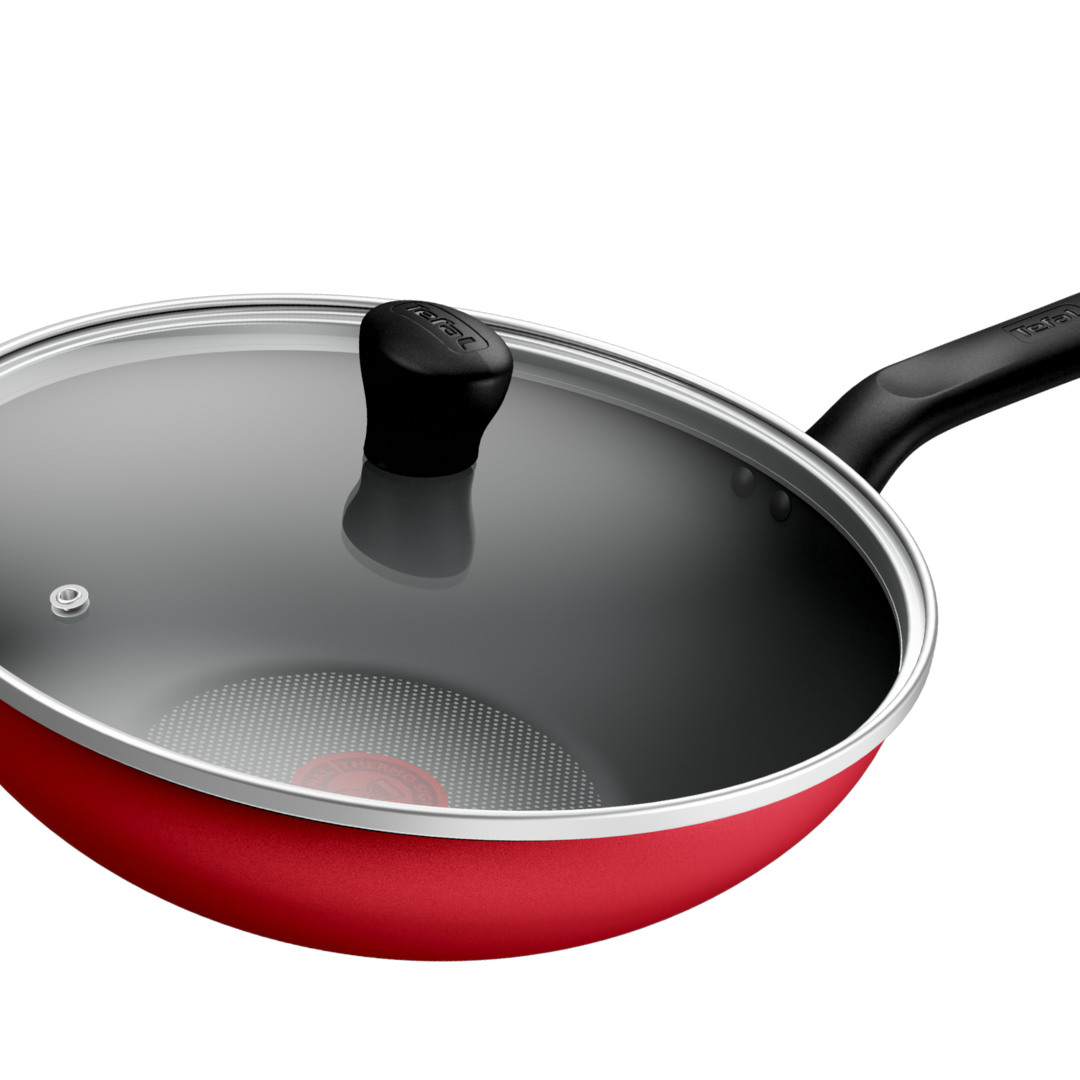 Tefal Ruby Wokpan Dengan Tutup / Wajan Anti Lengket -32 cm - 5