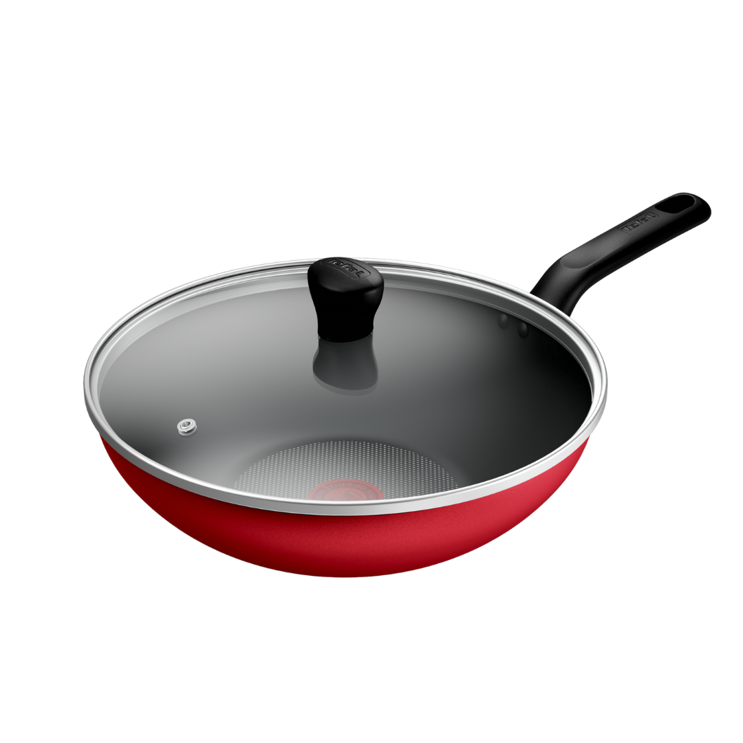 Tefal Ruby Wokpan Dengan Tutup / Wajan Anti Lengket -32 cm - 1