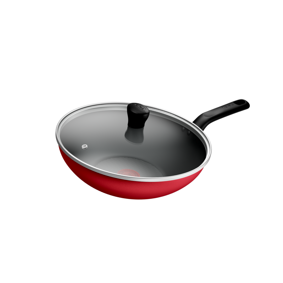 Tefal Ruby Wokpan Dengan Tutup / Wajan Anti Lengket -32 cm - 4