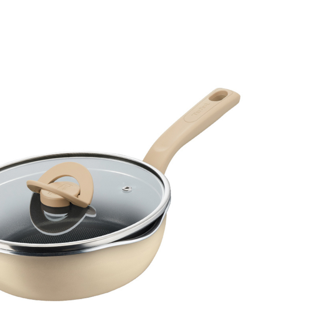 TEFAL Wajan Serba Bisa OPPP 24cm+Tutup Mushroom Beige / Penggorengan - 3