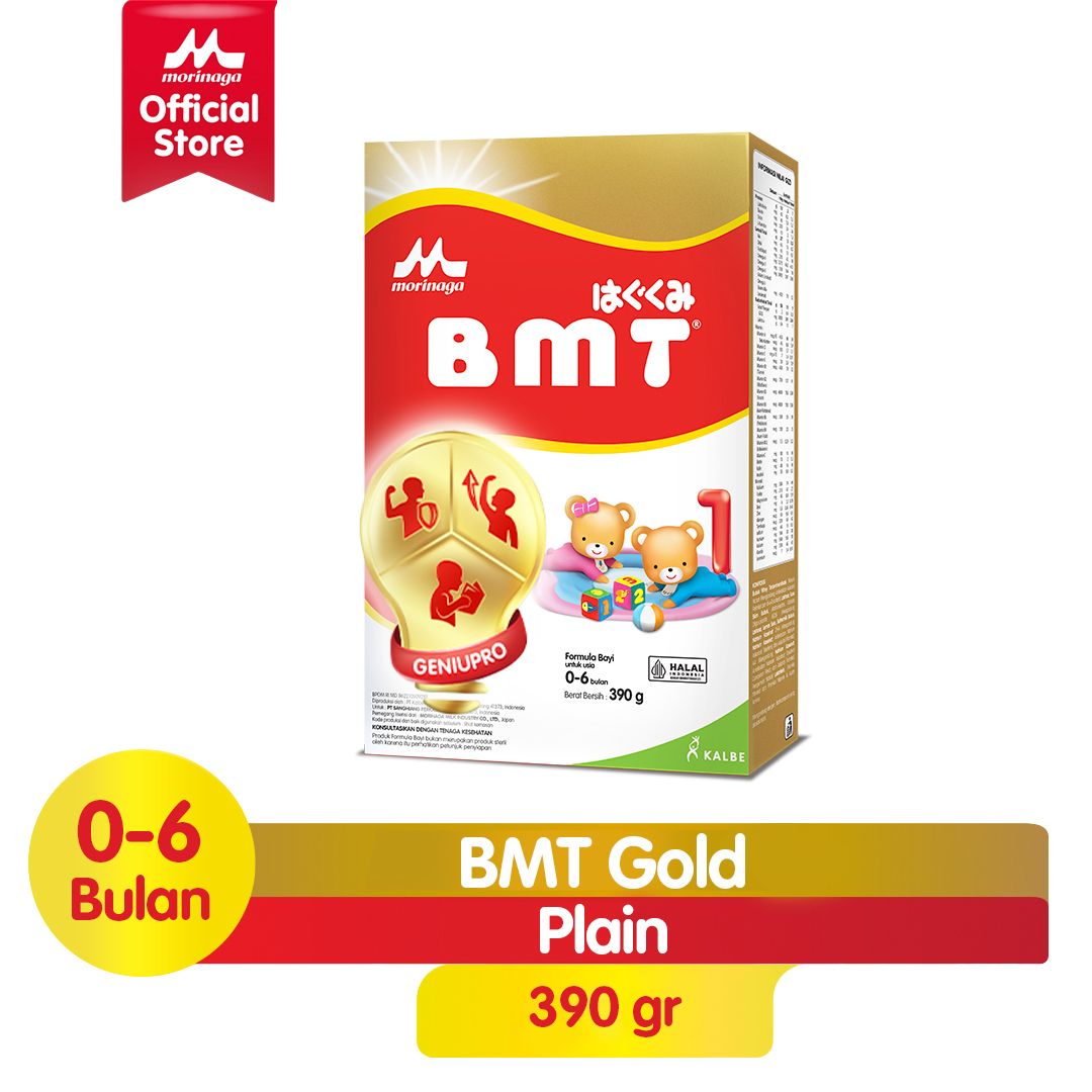 Morinaga BMT Gold Geniupro Formula Bayi Usia 0-6 Bulan 390g - 1